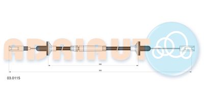 Cable Pull, clutch control ADRIAUTO 03.0115