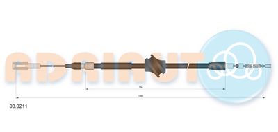 Cable Pull, parking brake ADRIAUTO 03.0211