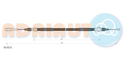 Cable Pull, parking brake ADRIAUTO 03.0212