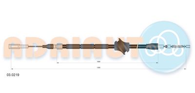 Cable Pull, parking brake ADRIAUTO 03.0219