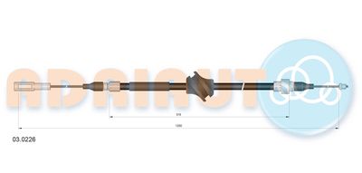 Cable Pull, parking brake ADRIAUTO 03.0226