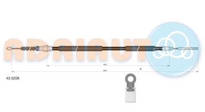 Cable Pull, parking brake ADRIAUTO 43.0206