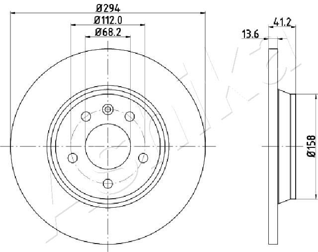 ASHIKA 61-00-0307 Brake Disc