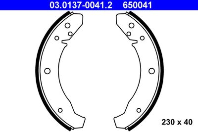 Brake Shoe Set ATE 03.0137-0041.2