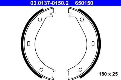 Brake Shoe Set, parking brake ATE 03.0137-0150.2