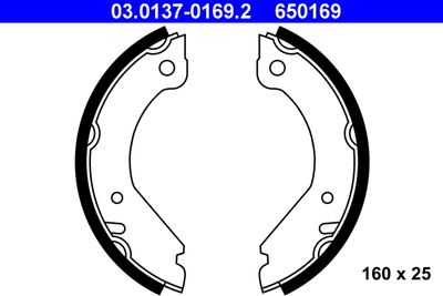 Brake Shoe Set, parking brake ATE 03.0137-0169.2