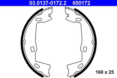 Brake Shoe Set, parking brake ATE 03.0137-0172.2