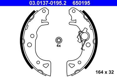 Brake Shoe Set ATE 03.0137-0195.2