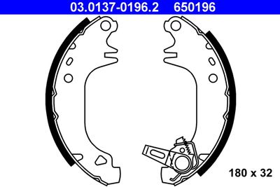 Brake Shoe Set ATE 03.0137-0196.2