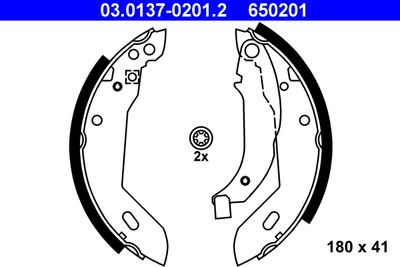 Brake Shoe Set ATE 03.0137-0201.2