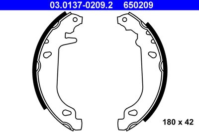 Brake Shoe Set ATE 03.0137-0209.2