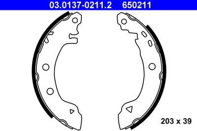 Brake Shoe Set ATE 03.0137-0211.2