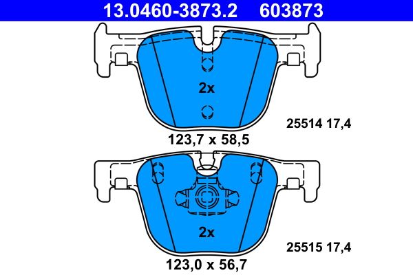 ATE 13.0460-3873.2 Brake Pad Set, disc brake