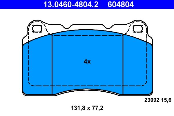 ATE 13.0460-4804.2 Brake Pad Set, disc brake