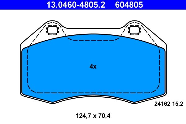 ATE 13.0460-4805.2 Brake Pad Set, disc brake