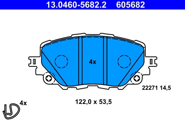 ATE 13.0460-5682.2 Brake Pad Set, disc brake