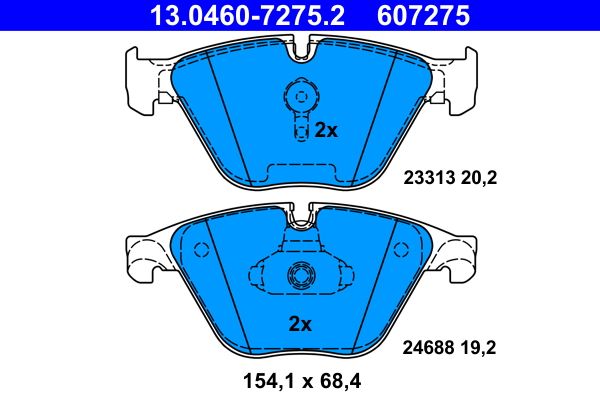 ATE 13.0460-7275.2 Brake Pad Set, disc brake