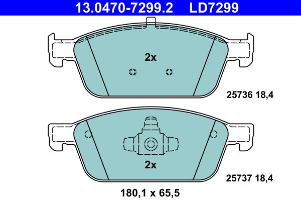 ATE 13.0470-7299.2 Brake Pad Set, disc brake