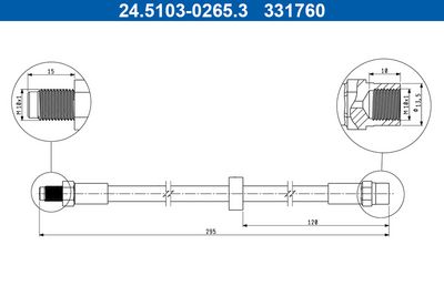 Brake Hose ATE 24.5103-0265.3