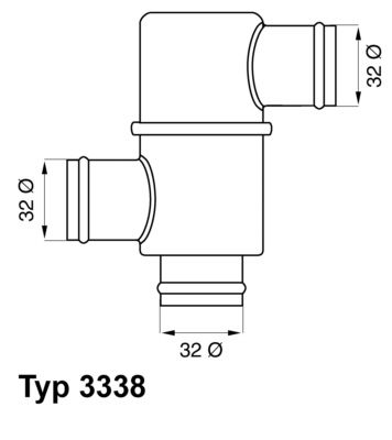 Thermostat, coolant BorgWarner (Wahler) 3338.80