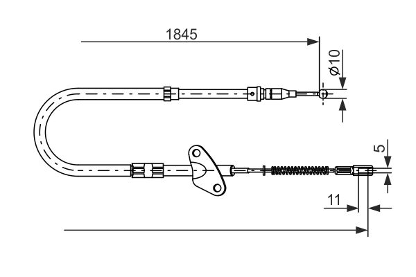 BOSCH 1 987 477 118 Cable Pull, parking brake
