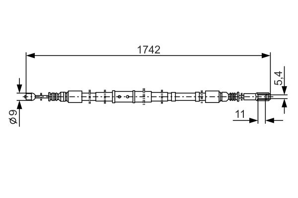 BOSCH 1 987 477 305 Cable Pull, parking brake
