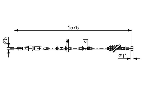 BOSCH 1 987 482 095 Cable Pull, parking brake