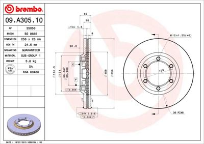 Brake Disc BREMBO 09.A305.10