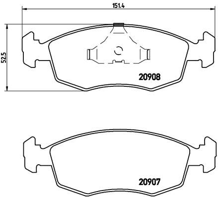 BREMBO P 24 019 Brake Pad Set, disc brake