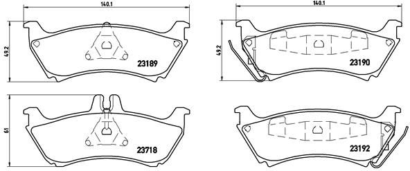 BREMBO P 50 044 Brake Pad Set, disc brake