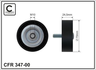 Deflection/Guide Pulley, V-ribbed belt CAFFARO 347-00