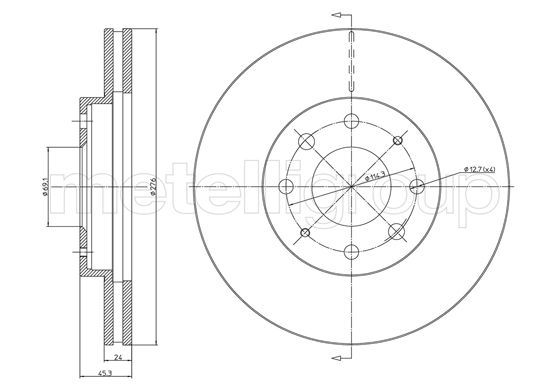 CIFAM 800-1066C Brake Disc