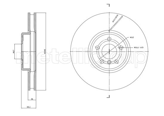 CIFAM 800-1867C Brake Disc