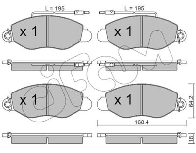 Brake Pad Set, disc brake CIFAM 822-536-1