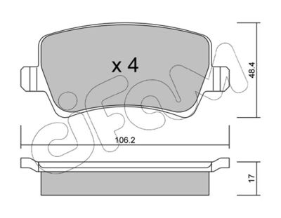 Brake Pad Set, disc brake CIFAM 822-676-0