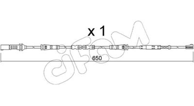 Warning Contact, brake pad wear METELLI SU.408