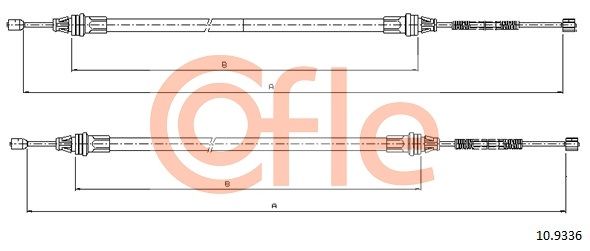 COFLE 10.9336 Cable Pull, parking brake