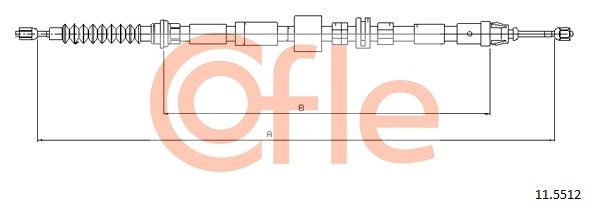 COFLE 11.5512 Cable Pull, parking brake