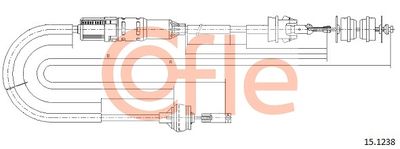 Cable Pull, clutch control COFLE 15.1238