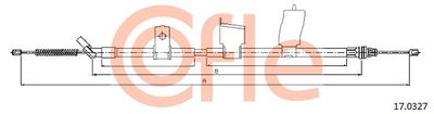 Cable Pull, parking brake COFLE 17.0327