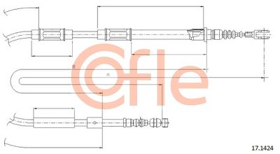 Cable Pull, parking brake COFLE 17.1424