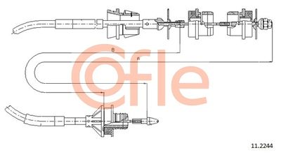 Cable Pull, clutch control COFLE 92.11.2244