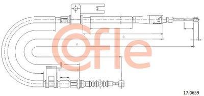 Cable Pull, parking brake COFLE 92.17.0659