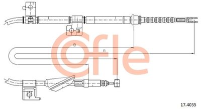 Cable Pull, parking brake COFLE 92.17.4035
