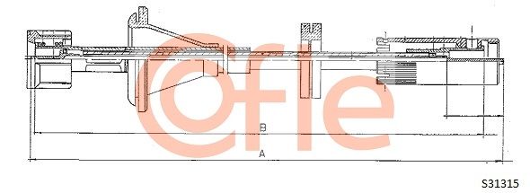 COFLE 92.S31315 Speedometer Cable