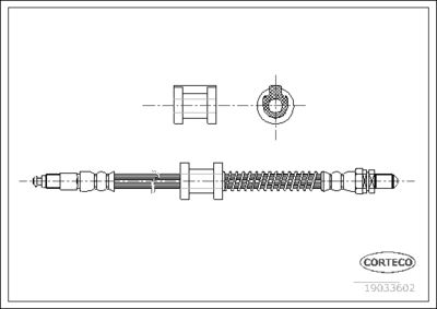 Brake Hose CORTECO 19033602