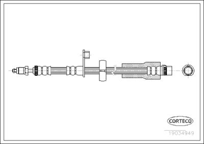 Brake Hose CORTECO 19034949