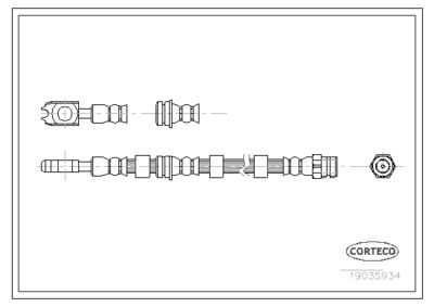 Brake Hose CORTECO 19035934