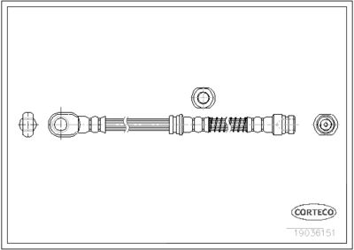 Brake Hose CORTECO 19036151