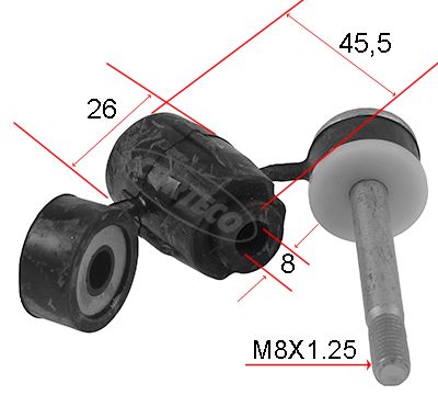 Mounting, stabiliser bar CORTECO 80004684